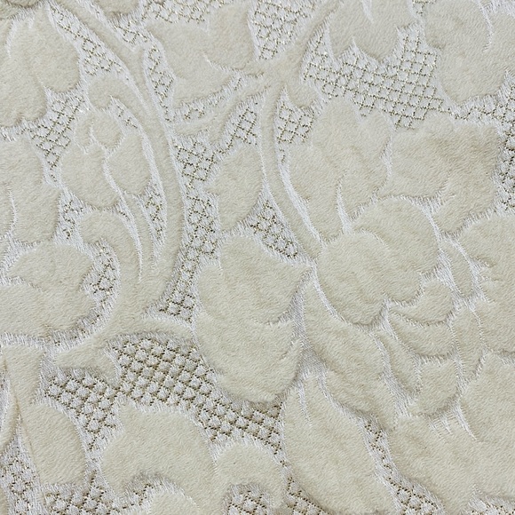 NOTICE | Cream Metallic Gold Brocade Wool Blend Bandeau Strapless Mini Dress - Picture 9 of 16